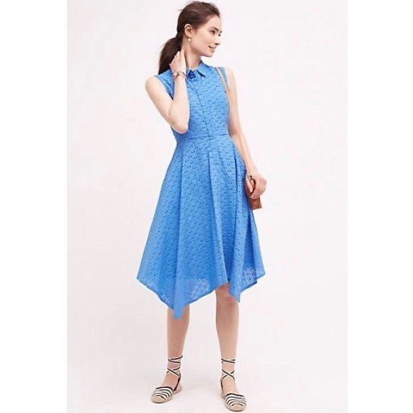 Anthropologie Dresses & Skirts - Blue Floral Anthro shirtdress — worn once!